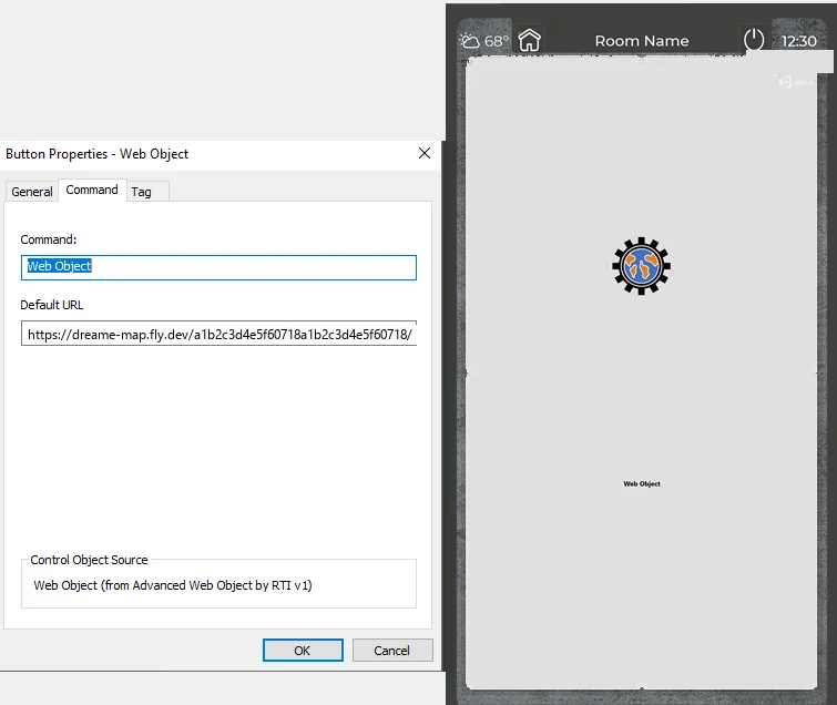 Setting the Web Object Default URL in Integration Designer